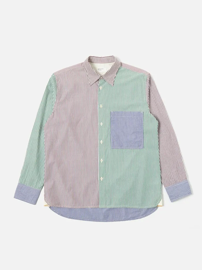 Shirts Men Universal Works Universal Works Square Pocket Shirt In Multi Classic Stripes