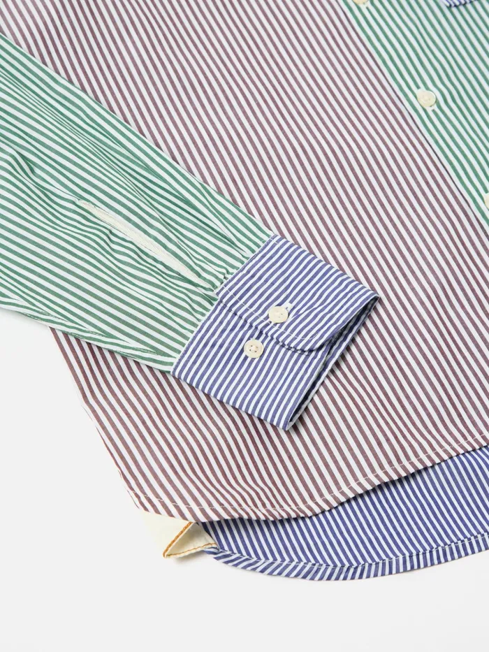 Shirts Men Universal Works Universal Works Square Pocket Shirt In Multi Classic Stripes