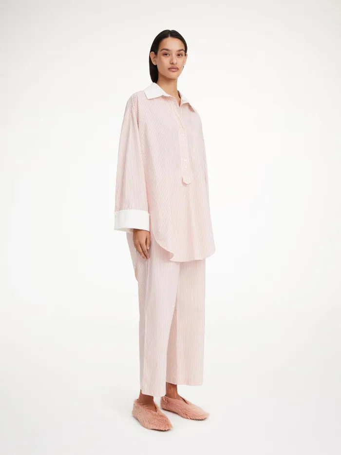 Shirts Women By Malene Birger Maye Organic Cotton Shirt Skinny Stripe Diva