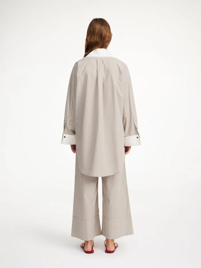 Shirts Women By Malene Birger Maye Organic Cotton Shirt Warm Brown
