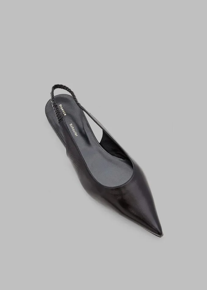Shoes Women The Frankie Shop Proenza Schouler Spike Slingback Flats 8211 Black