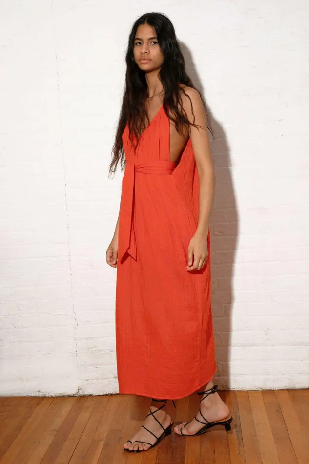 Shop Dresses Mara Hoffman Sydney Dress Red Shop Dresses Mara Hoffman Sydney Dress Red