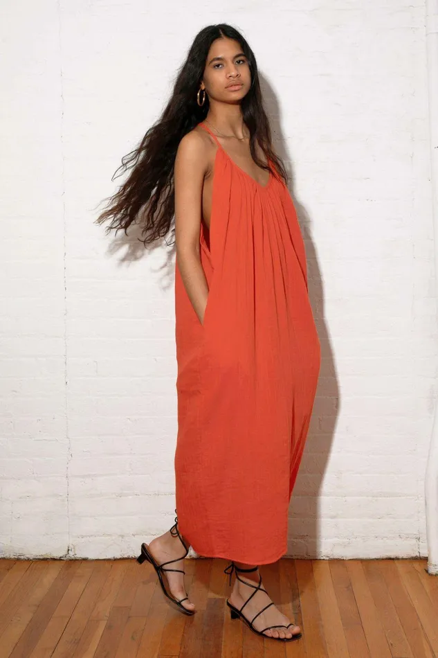 Shop Dresses Mara Hoffman Sydney Dress Red Shop Dresses Mara Hoffman Sydney Dress Red