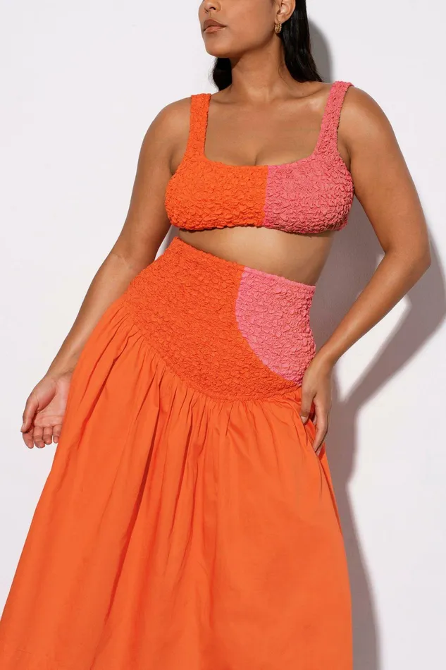 Shop Extended Sizes Mara Hoffman Extended Nicole Skirt Orange Shop Extended Sizes Mara Hoffman Extended Nicole Skirt Orange