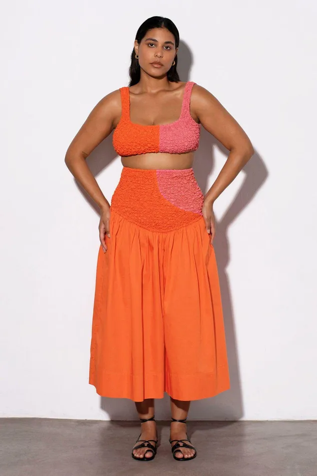 Shop Extended Sizes Mara Hoffman Extended Nicole Skirt Orange Shop Extended Sizes Mara Hoffman Extended Nicole Skirt Orange