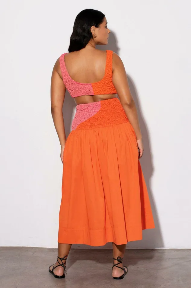 Shop Extended Sizes Mara Hoffman Extended Nicole Skirt Orange Shop Extended Sizes Mara Hoffman Extended Nicole Skirt Orange