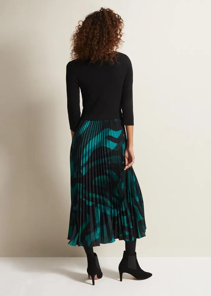 Sia Swirl Print Midi Dress Multicoloured Women Phase Eight Dresses
