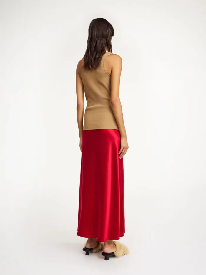 Skirts Women By Malene Birger Boshan Midi Skirt Dark Chilli