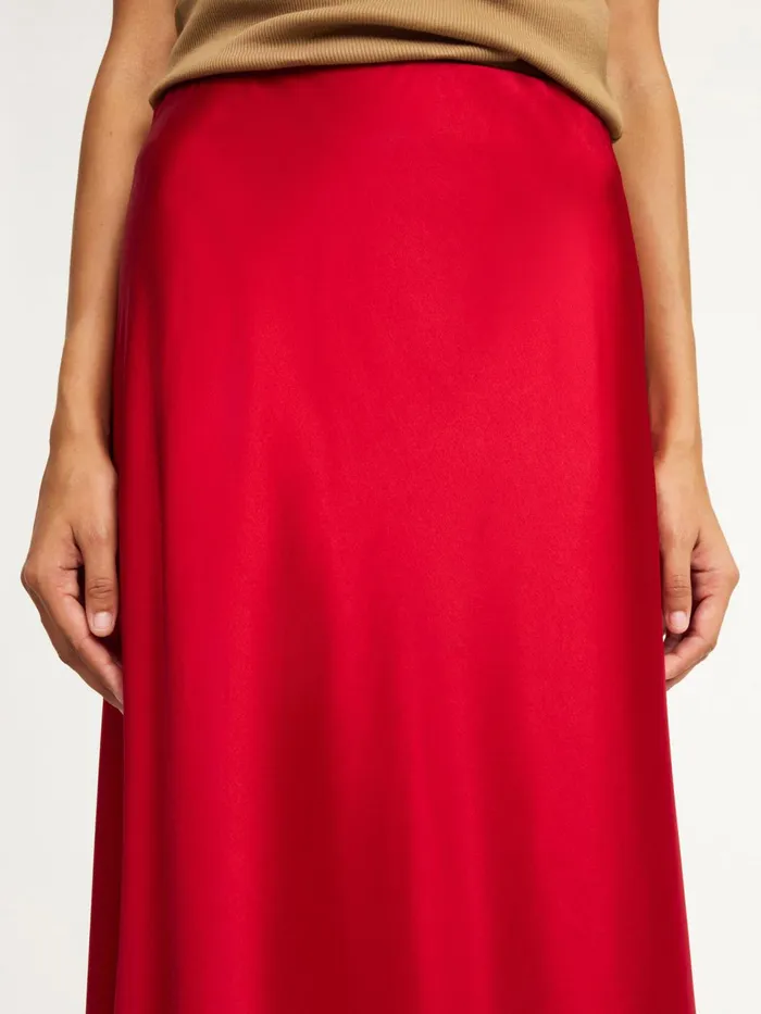 Skirts Women By Malene Birger Boshan Midi Skirt Dark Chilli