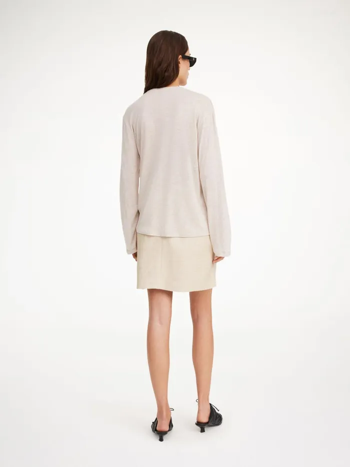 Skirts Women By Malene Birger Chambray Mini Skirt Wood