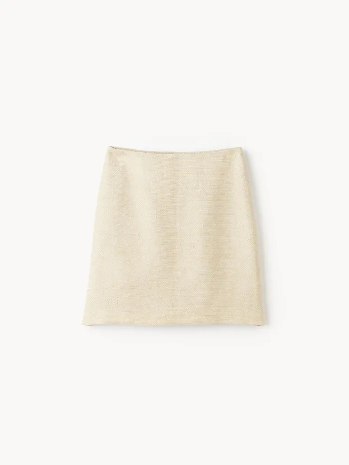 Skirts Women By Malene Birger Chambray Mini Skirt Wood