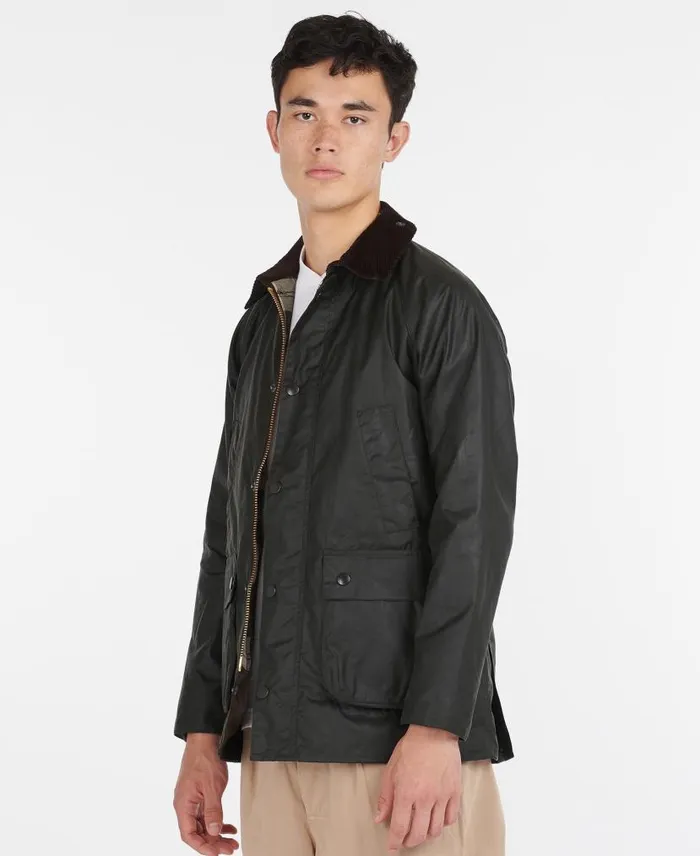 SL Bedale Waxed Cotton Jacket Black Men Barbour Waxed Jackets