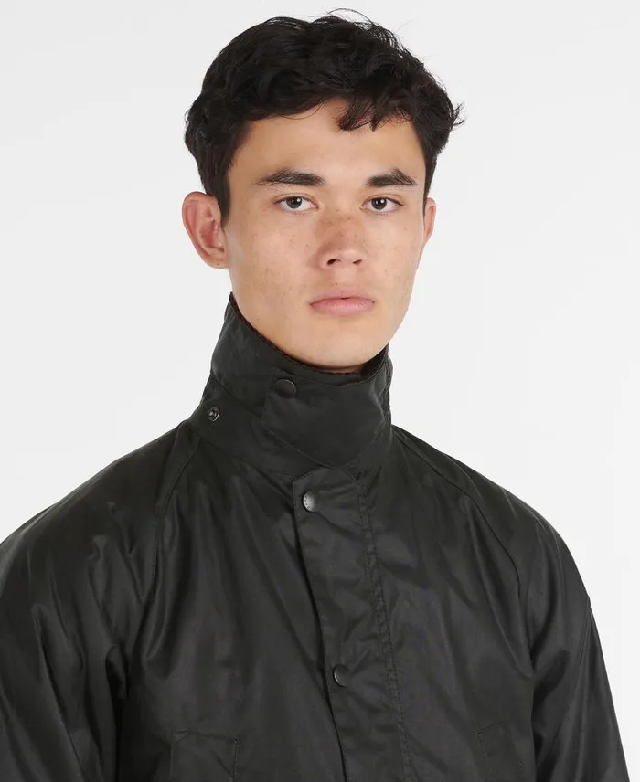 SL Bedale Waxed Cotton Jacket Black Men Barbour Waxed Jackets