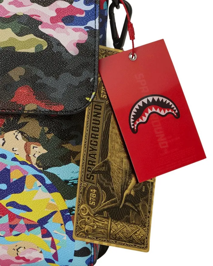 SLICED AND DICED CAMO MESSENGER SLING BAG Bags SPRAYGROUND