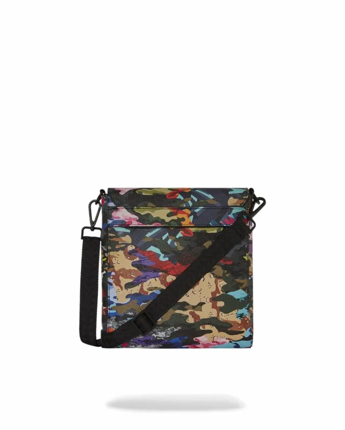 SLICED AND DICED CAMO MESSENGER SLING BAG Bags SPRAYGROUND