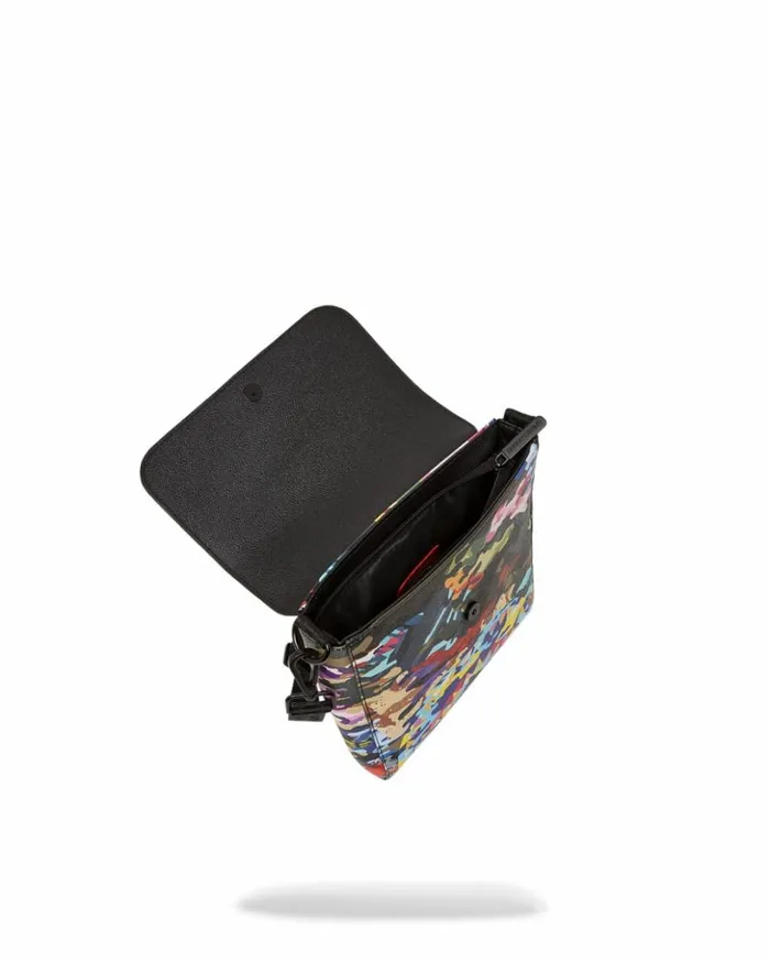 SLICED AND DICED CAMO MESSENGER SLING BAG Bags SPRAYGROUND