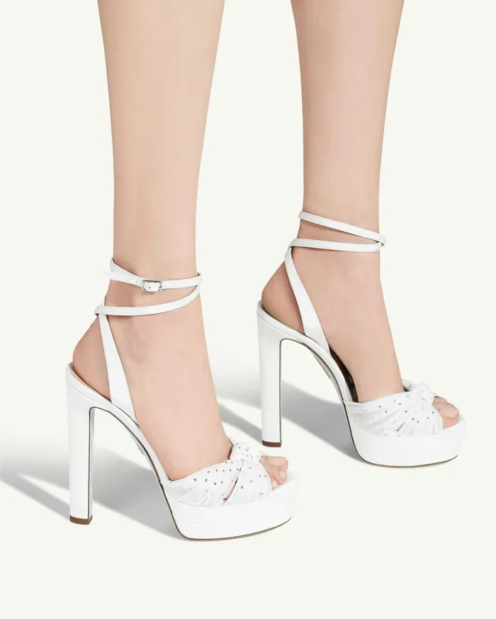 Slow Kisses Sandal Plateau 130 White Women Aquazzura Platforms