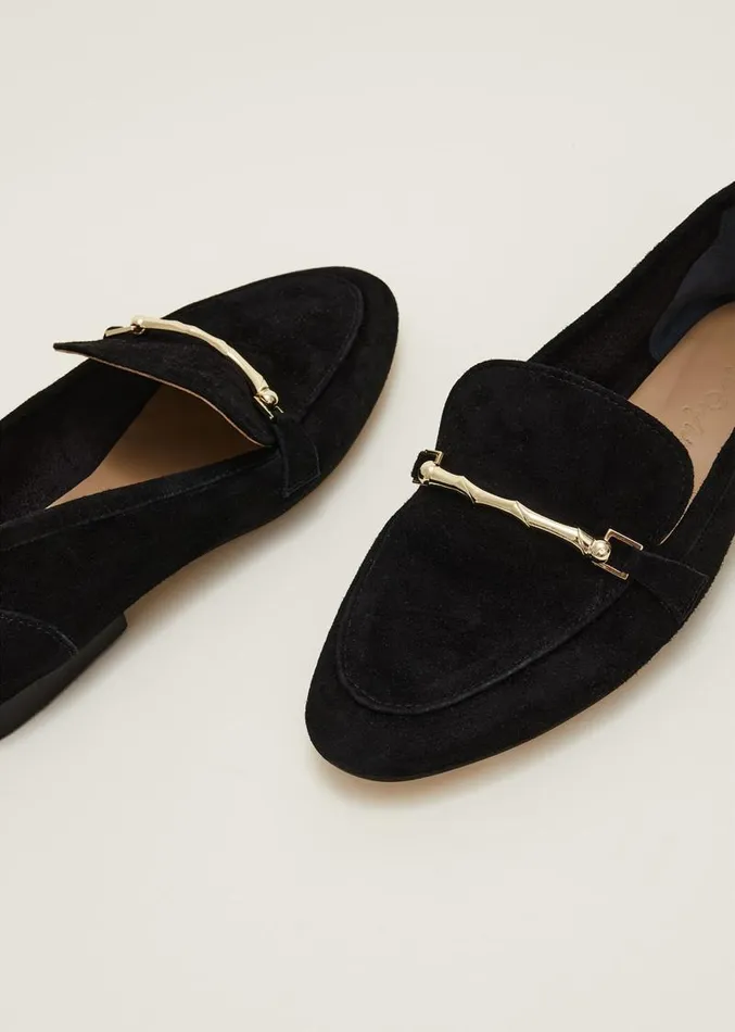 Smart Trim Loafer Black Women Phase Eight Flats