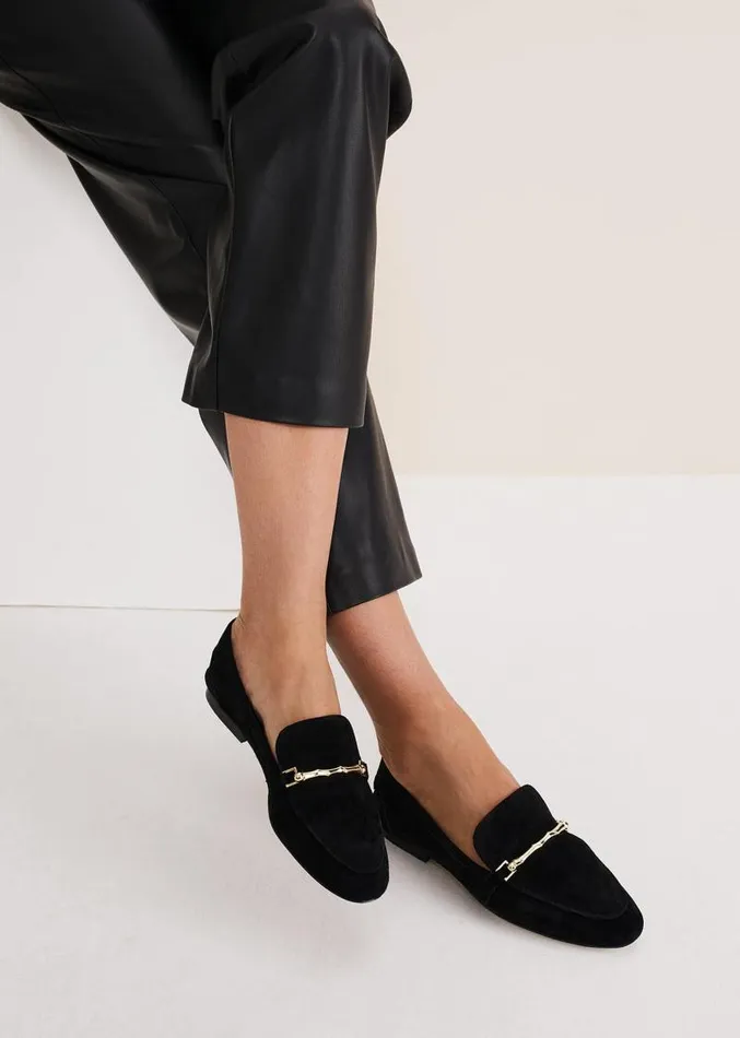 Smart Trim Loafer Black Women Phase Eight Flats