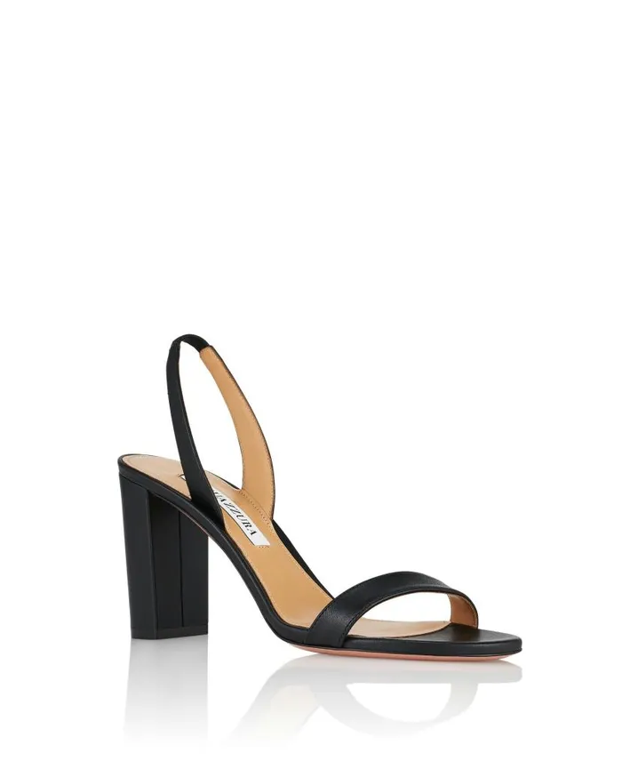 So Nude Block Sandal 85 Black Women Aquazzura Sandals So Nude Block Sandal 85 Black Women Aquazzura Sandals