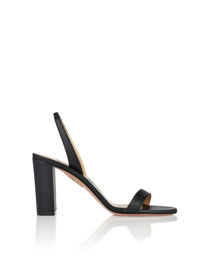 So Nude Block Sandal 85 Black Women Aquazzura Sandals So Nude Block Sandal 85 Black Women Aquazzura Sandals
