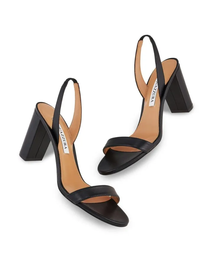 So Nude Block Sandal 85 Black Women Aquazzura Sandals So Nude Block Sandal 85 Black Women Aquazzura Sandals