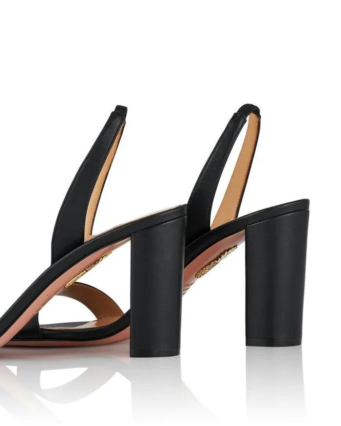 So Nude Block Sandal 85 Black Women Aquazzura Sandals So Nude Block Sandal 85 Black Women Aquazzura Sandals