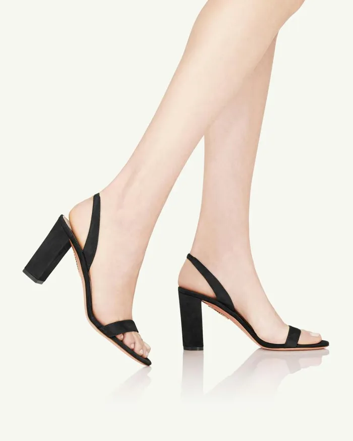 So Nude Block Sandal 85 Black Women Aquazzura Sandals So Nude Block Sandal 85 Black Women Aquazzura Sandals