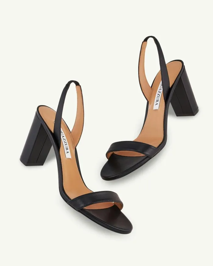 So Nude Block Sandal 85 Black Women Aquazzura Sandals So Nude Block Sandal 85 Black Women Aquazzura Sandals