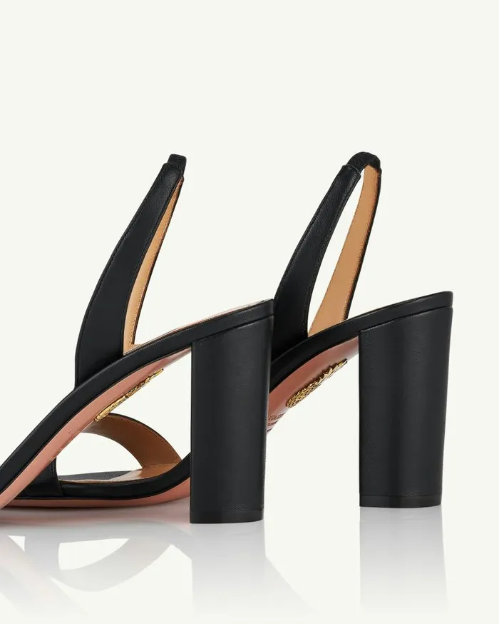 So Nude Block Sandal 85 Black Women Aquazzura Sandals So Nude Block Sandal 85 Black Women Aquazzura Sandals
