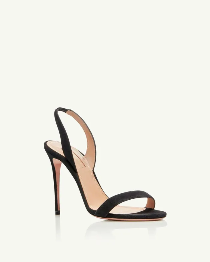 So Nude Sandal 105 Black Women Aquazzura Essentials