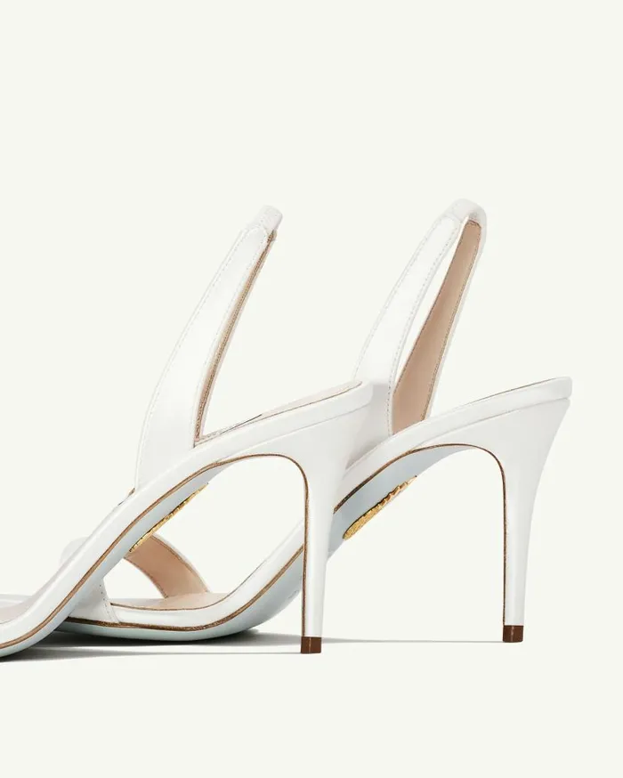 So Nude Sandal 85 White Women Aquazzura Bridal So Nude Sandal 85 White Women Aquazzura Bridal