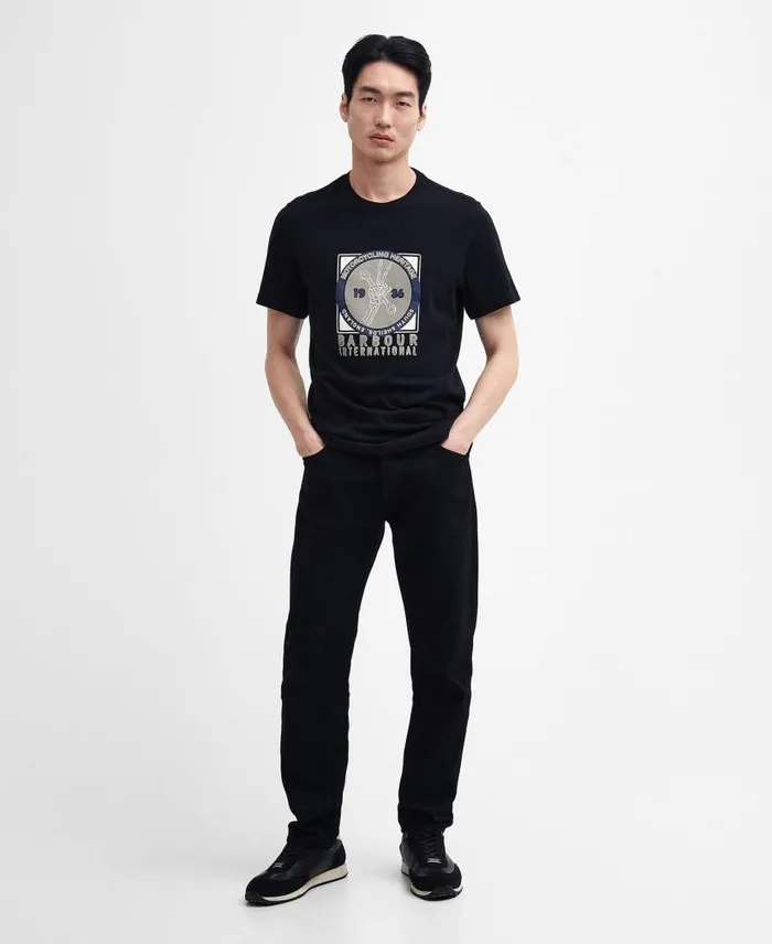 Socket Graphic TShirt Grey Marl Men Barbour TShirts