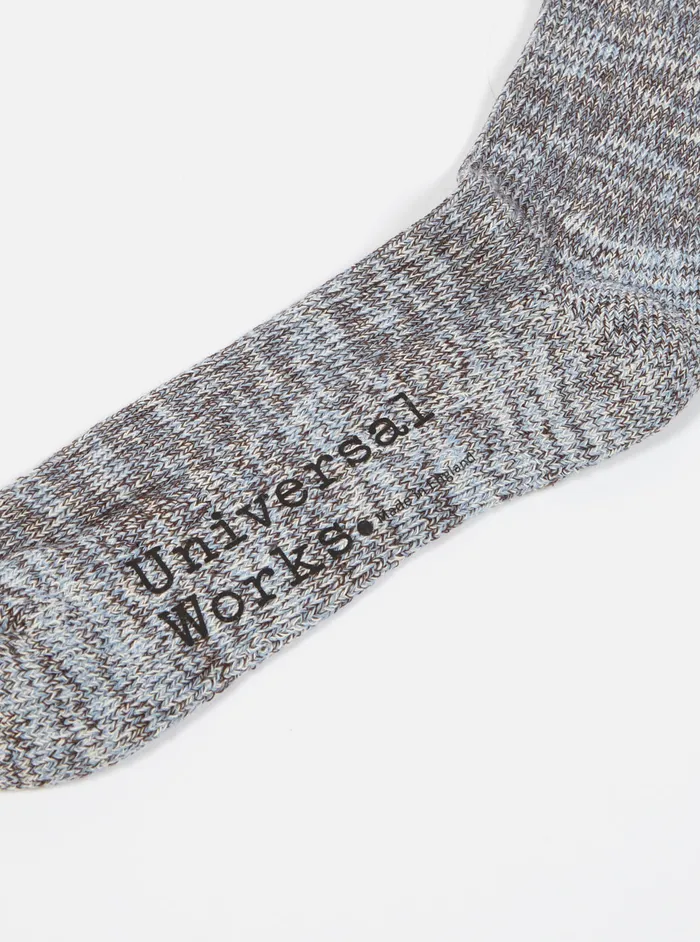 Socks Men Universal Works Universal Works Everyday Stripe Sock In Cornish Blue Cotton Socks Men Universal Works Universal Works Everyday Stripe Sock In Cornish Blue Cotton