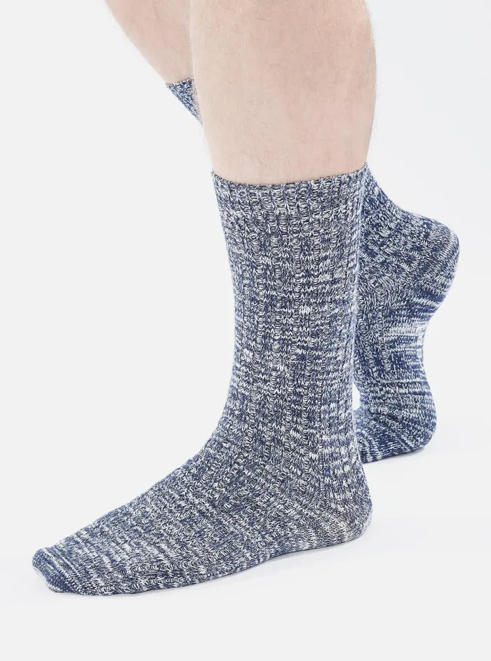 Socks Men Universal Works Universal Works Slub Sock In Navy Slub Knit Socks Men Universal Works Universal Works Slub Sock In Navy Slub Knit