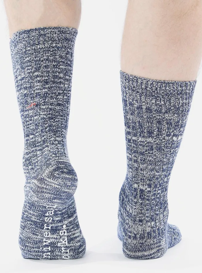 Socks Men Universal Works Universal Works Slub Sock In Navy Slub Knit Socks Men Universal Works Universal Works Slub Sock In Navy Slub Knit