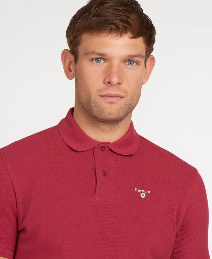 Sports Polo Shirt Atlantic Blue Men Barbour Polo Shirts