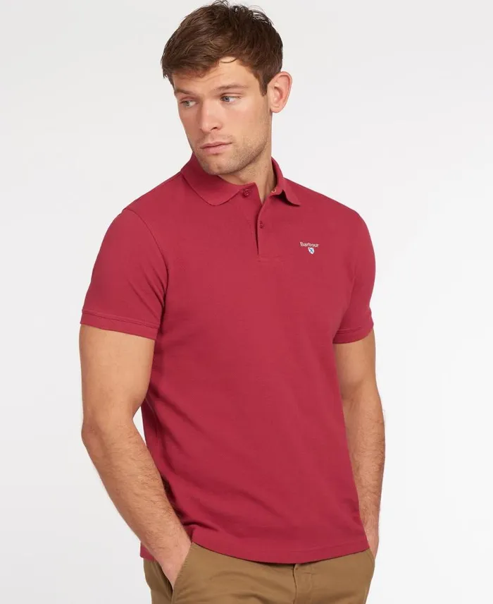 Sports Polo Shirt Atlantic Blue Men Barbour Polo Shirts