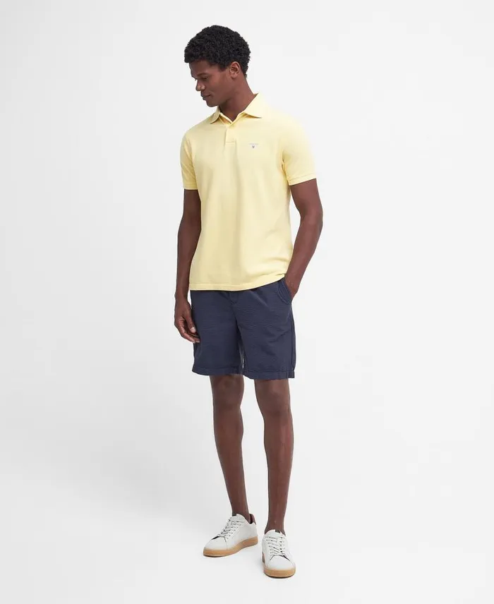 Sports Polo Shirt Grey Marl Men Barbour Polo Shirts
