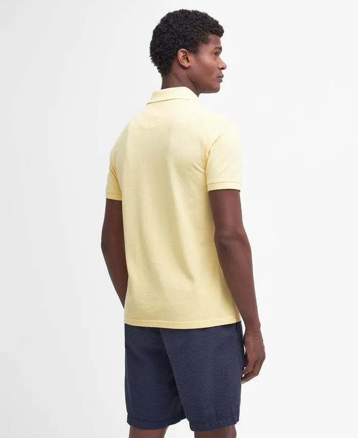 Sports Polo Shirt Grey Marl Men Barbour Polo Shirts
