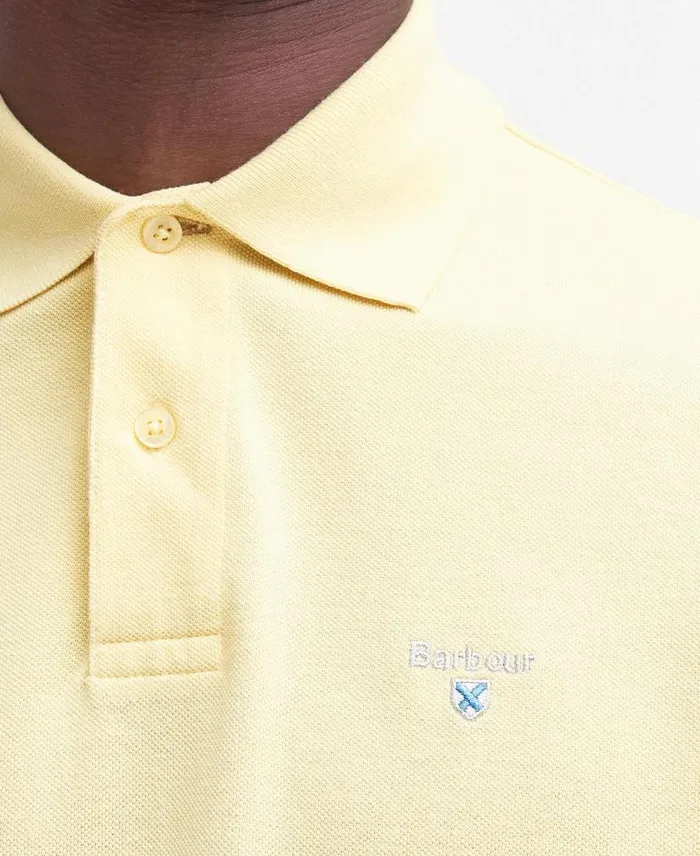 Sports Polo Shirt Grey Marl Men Barbour Polo Shirts