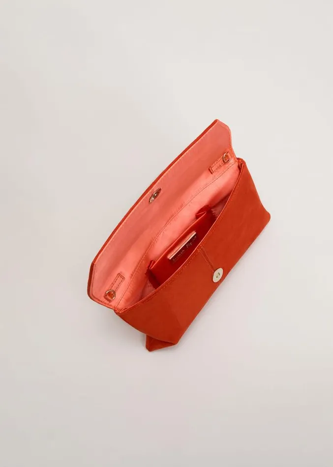 Square Suede Clutch Red Women Phase Eight Bags and Clutches