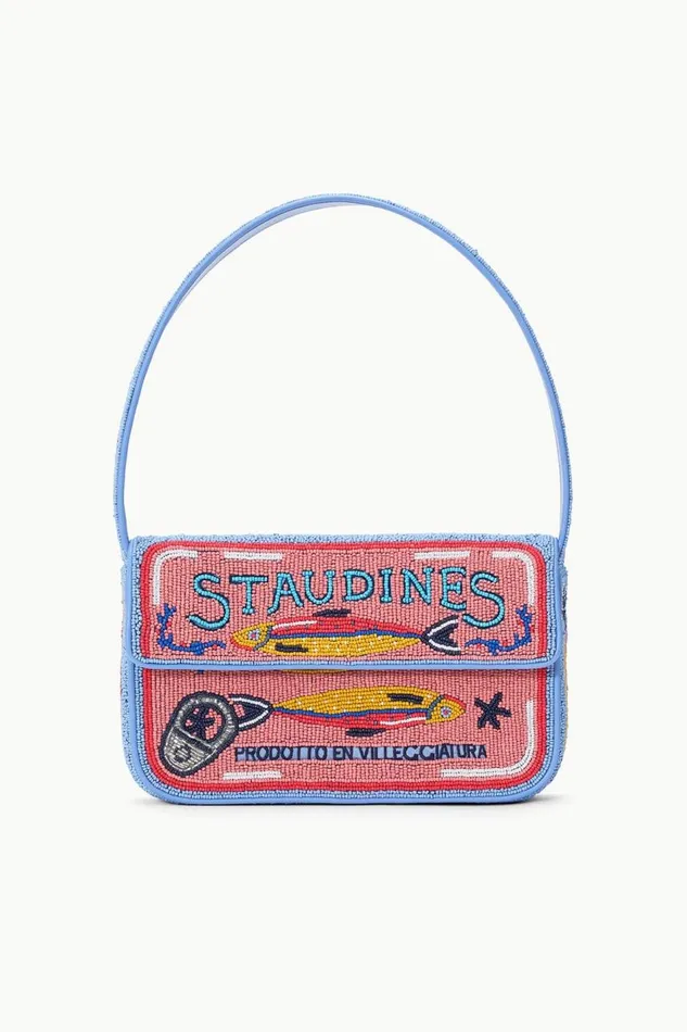 STAUD Beaded Women STAUD TOMMY BEADED BAG STAUDINES PINK