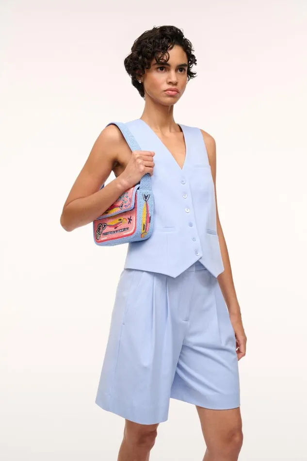 STAUD Beaded Women STAUD TOMMY BEADED BAG STAUDINES PINK STAUD Beaded Women STAUD TOMMY BEADED BAG STAUDINES PINK