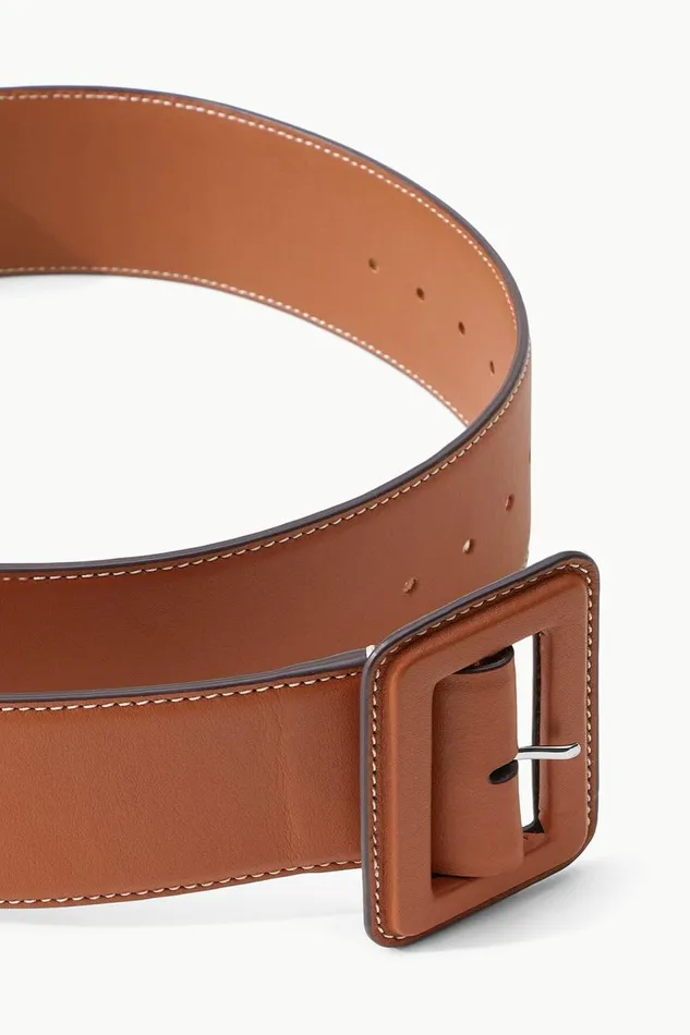 STAUD Belts Women STAUD WIDE WAIST BELT TAN STAUD Belts Women STAUD WIDE WAIST BELT TAN