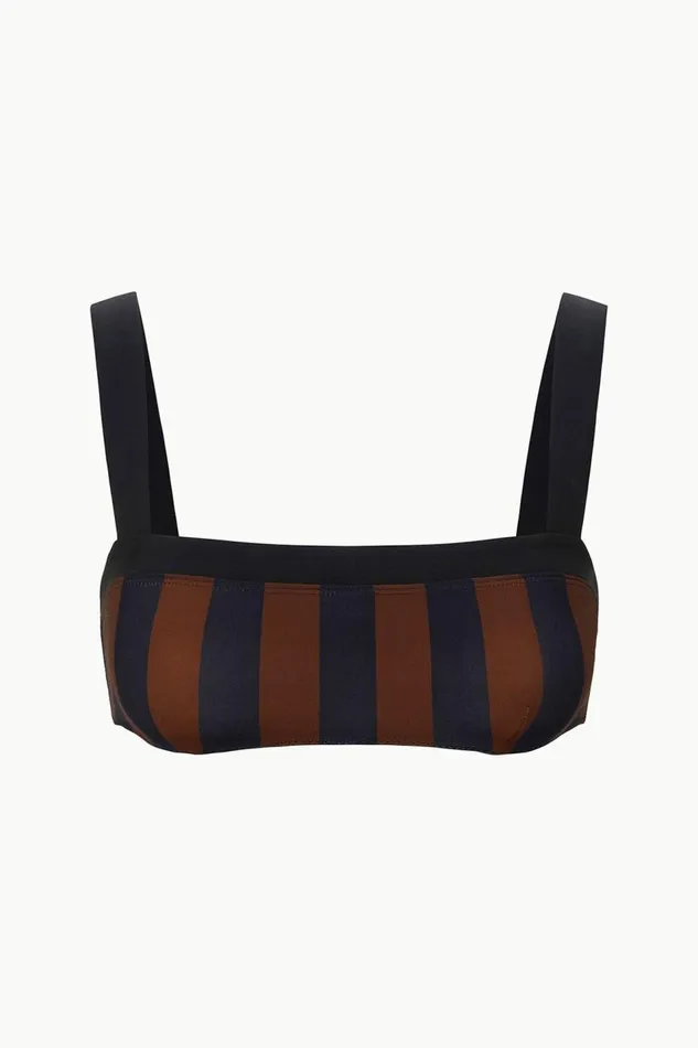 STAUD Bikinis Women STAUD LIV BIKINI TOP BLACK TAN SEASHORE STRIPE STAUD Bikinis Women STAUD LIV BIKINI TOP BLACK TAN SEASHORE STRIPE