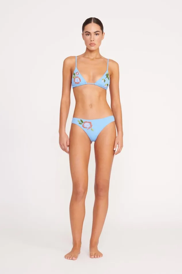 STAUD Bikinis Women STAUD VAL BIKINI TOP DIAMOND ROSE