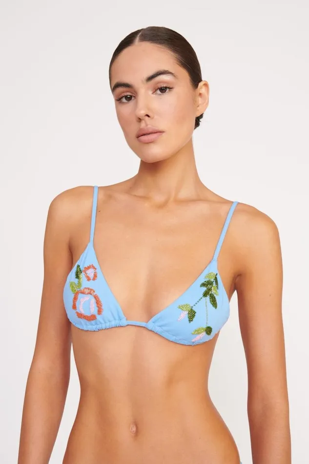 STAUD Bikinis Women STAUD VAL BIKINI TOP DIAMOND ROSE