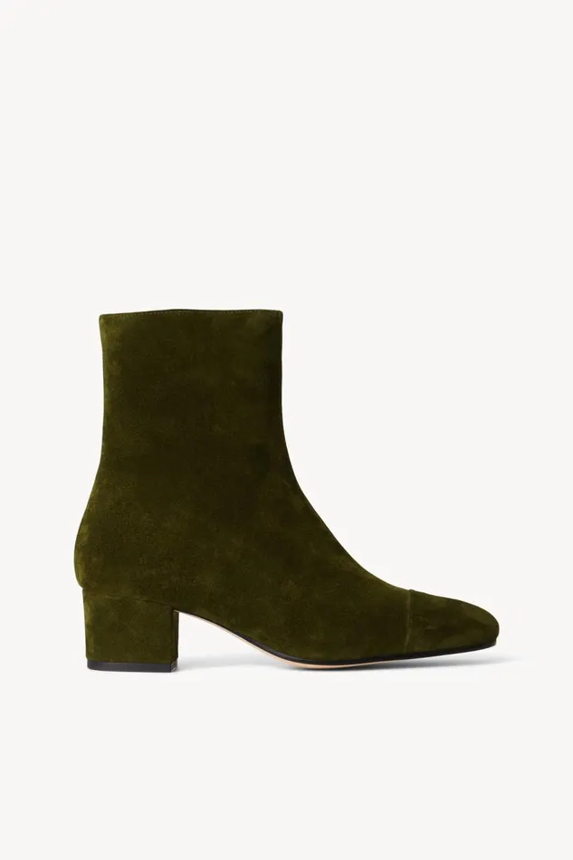STAUD Boots Women STAUD AIMEE SHORT BOOT OLIVE SUEDE