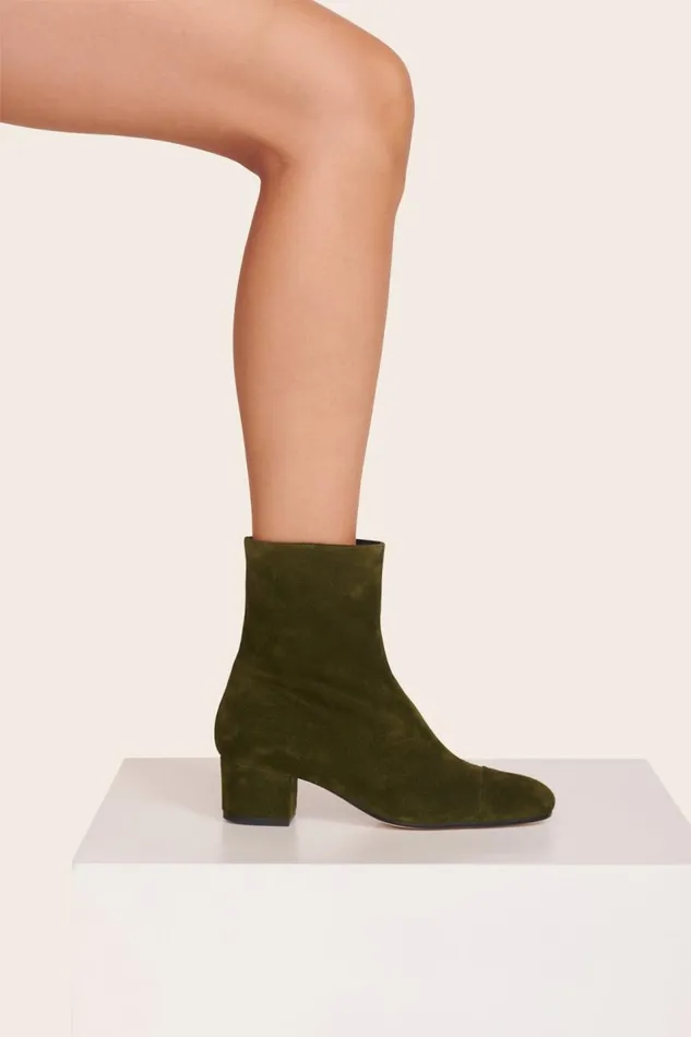 STAUD Boots Women STAUD AIMEE SHORT BOOT OLIVE SUEDE STAUD Boots Women STAUD AIMEE SHORT BOOT OLIVE SUEDE